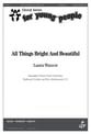 All Things Bright and Beautiful Unison choral sheet music cover